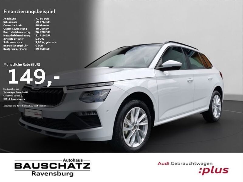 Weiss Gebraucht 2024 Skoda Kamiq Selection SUV | 29.730 € (Etwas zu teuer) - Bild 1/4