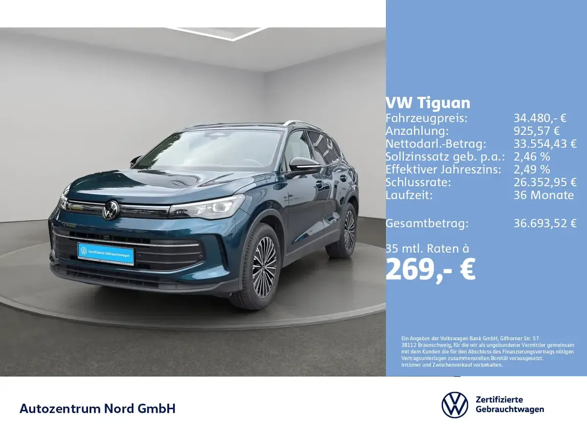 Gebraucht VW Tiguan Goal 150 PS (110 kW) 2025 Nightshade blue metallic SUV