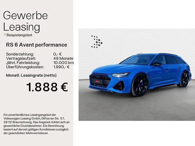 Nogaroblau Neu 2025 Audi RS6 Exclusive Kombi | 164.690 € (Guter Preis) - Bild 1/4