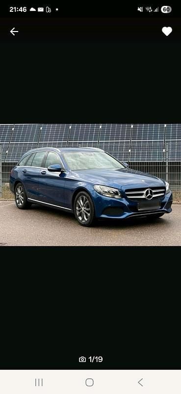 Blau Gebraucht 2015 Mercedes C180 Kombi | 14.799 € - Bild 1/4