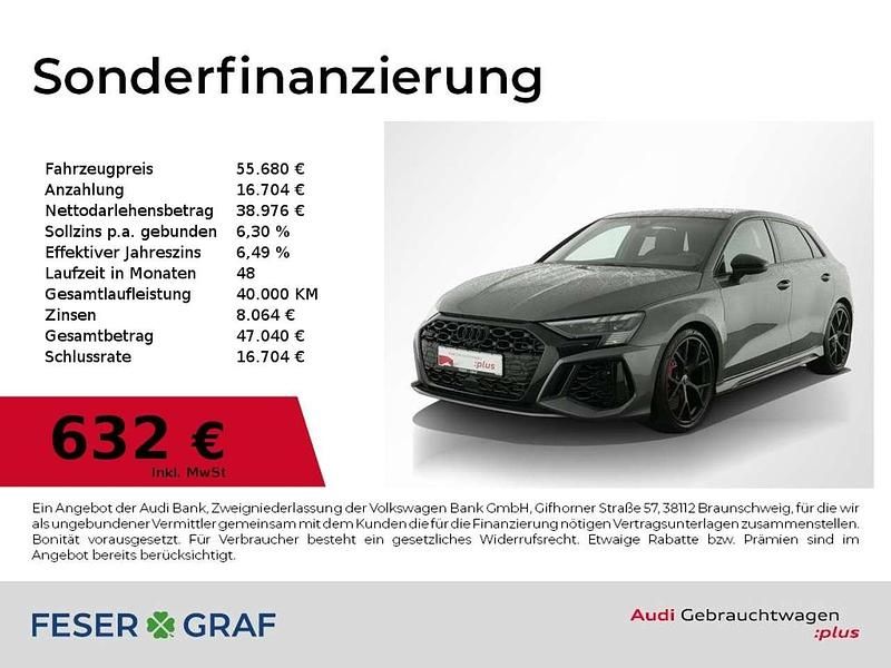 Gebraucht Audi RS3 Ambiente 400 PS (294 kW) 2023 Daytonagrau perleffekt Limousine
