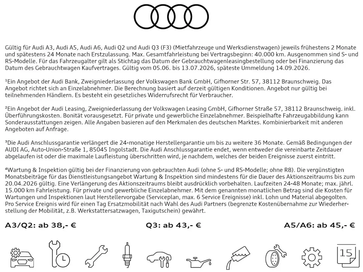 Gebraucht Audi A3 Advanced 150 PS (110 kW) 2025 Manhattangrau metallic Limousine