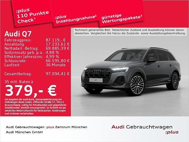 Daytonagrau perleffekt Gebraucht 2024 Audi Q7 S-Line SUV | 87.119 € (Superpreis) - Bild 1/2