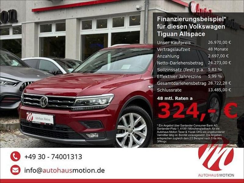 Ruby red metallic Gebraucht 2018 VW Tiguan Allspace Comfortline SUV | 26.970 € (Fairer Preis) - Bild 1/4