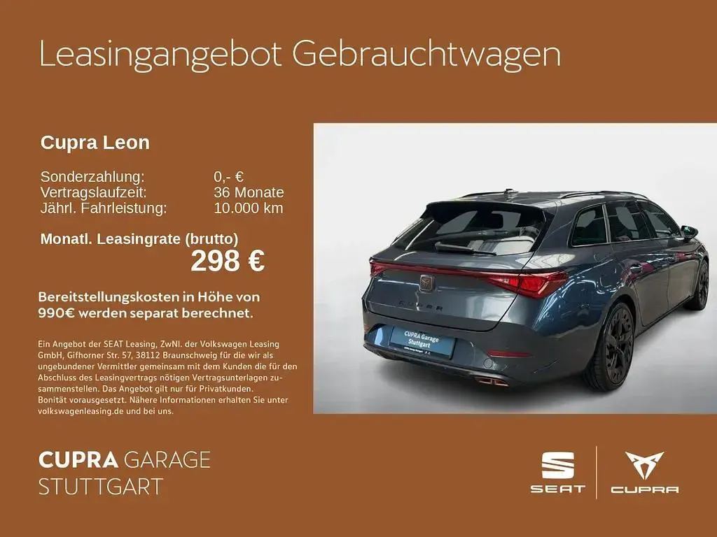 Gebraucht Cupra Leon VZ 245 PS (180 kW) 2022 Magnetic grau metallic Kombi
