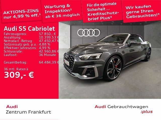 Daytonagrau perleffekt/verdeck Gebraucht 2023 Audi S5 Cabriolet Sport Cabrio | 57.850 € (Fairer Preis) - Bild 1/3