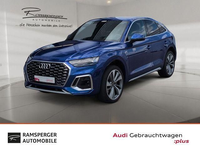 Ultrablau metallic Gebraucht 2021 Audi Q5 Sportback Ambiente SUV | 39.880 € (Guter Preis) - Bild 1/4