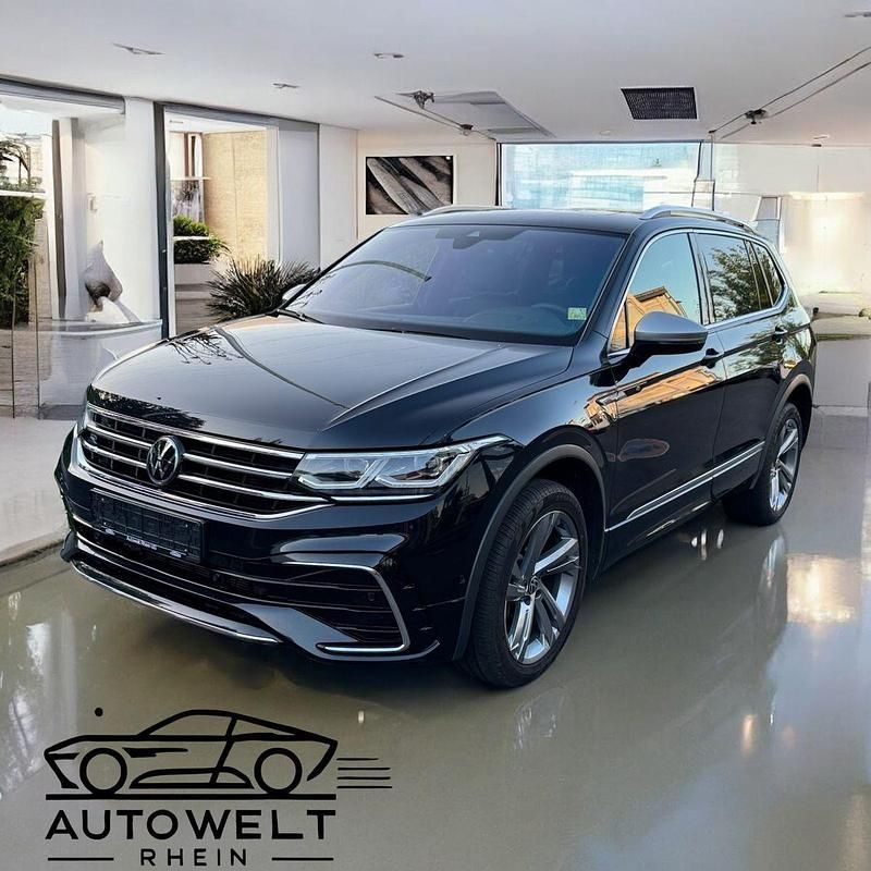 Schwarz Gebraucht 2022 VW Tiguan Allspace R-line SUV | 28.990 € (Fairer Preis) - Bild 1/4