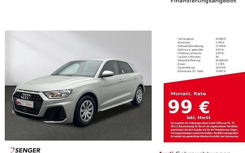 Tausilber Gebraucht 2024 Audi A1 Sportback S-Line Kleinwagen | 22.880 € (Guter Preis) - Bild 1/4