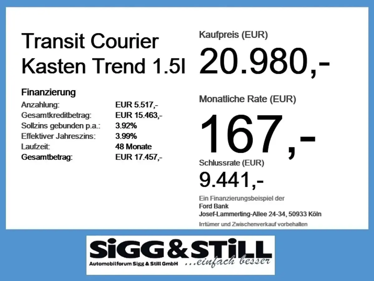 Neu Ford Transit Trend 120 PS (88 kW) 2026 Frost weiß Van / Kleinbus