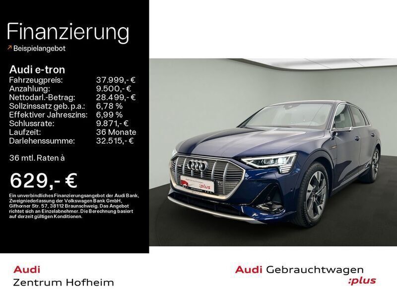 Blau Gebraucht 2022 Audi e-tron S-Line SUV | 37.999 € (Guter Preis) - Bild 1/4