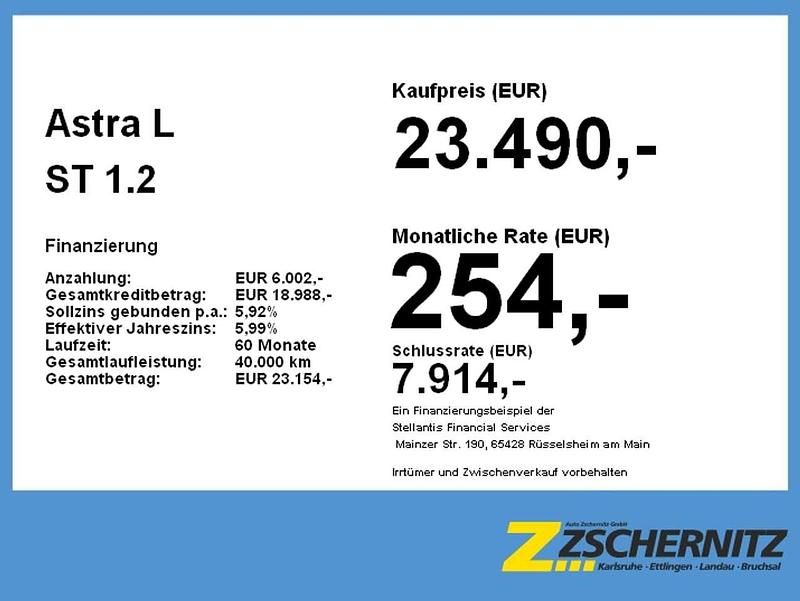 Gebraucht Opel Astra 136 PS (100 kW) 2024 Lackierung schwarz perla nera/ Kombi