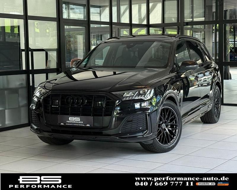 Schwarz Gebraucht 2021 Audi Q7 S-Line SUV | 60.990 € (Teuer) - Bild 1/4
