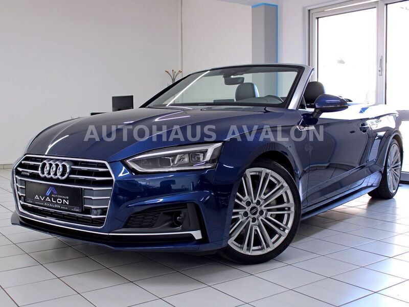 Scubablau metallic Gebraucht 2018 Audi A5 Cabriolet S-Line Cabrio | 29.980 € (Fairer Preis) - Bild 1/4