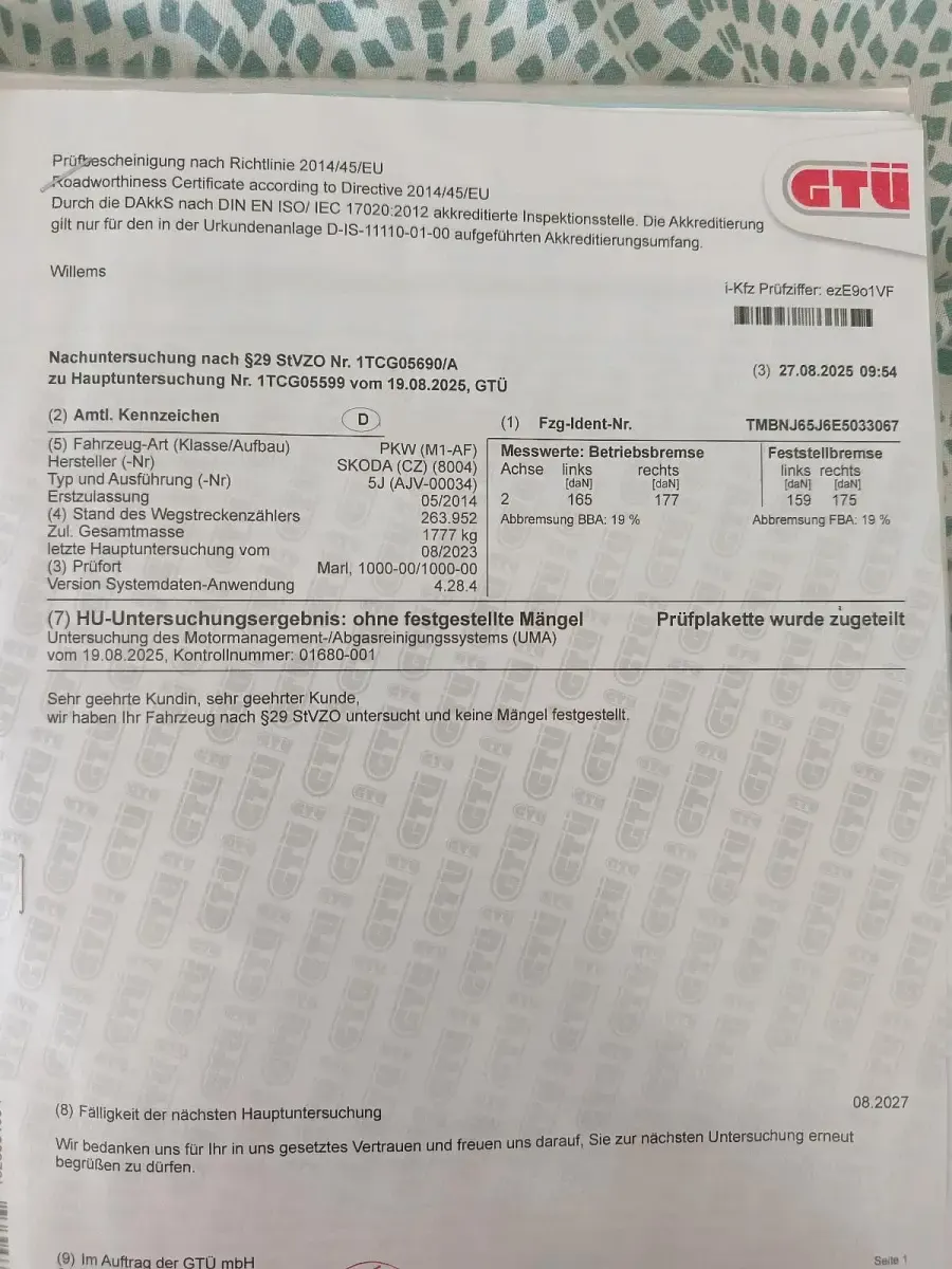 Gebraucht Skoda Roomster 75 PS (55 kW) 2014 Weiß Van / Kleinbus