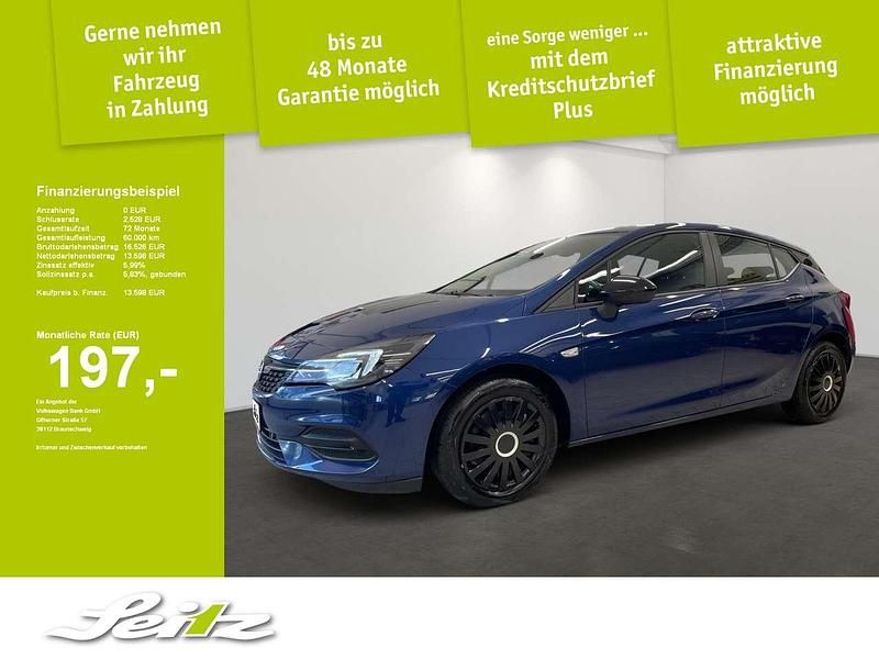 Blau Gebraucht 2021 Opel Astra Edition Limousine | 13.598 € (Guter Preis) - Bild 1/3