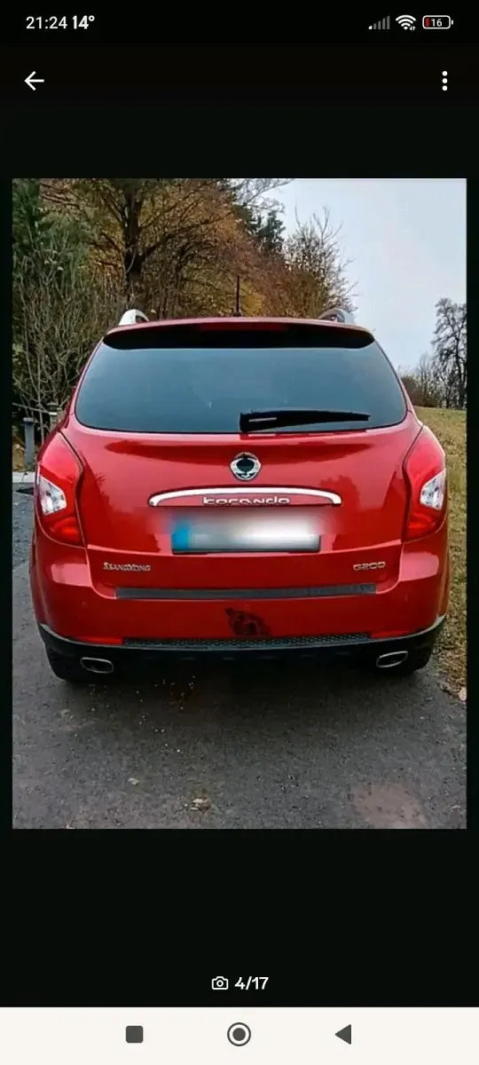 Gebraucht SsangYong Korando 150 PS (110 kW) 2014 Rot SUV
