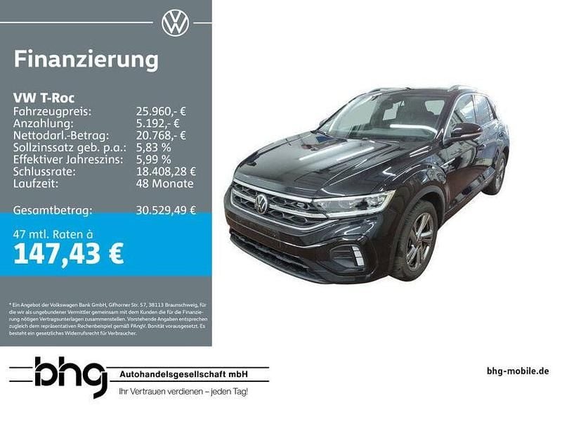Gebraucht VW T-Roc R-line 116 PS (85 kW) 2025 Schwarz SUV