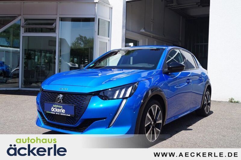 Blau/typ aussenverkleidung dr Gebraucht 2022 Peugeot e-208 GT Kleinwagen | 17.490 € (Guter Preis) - Bild 1/4
