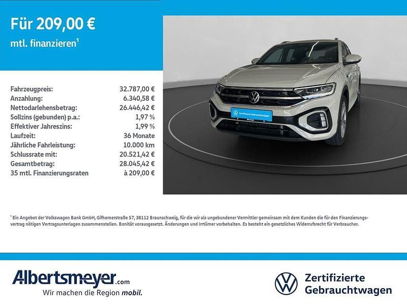 Grau Gebraucht 2024 VW T-Roc R-line SUV | 32.787 € (Teuer) - Bild 1/4