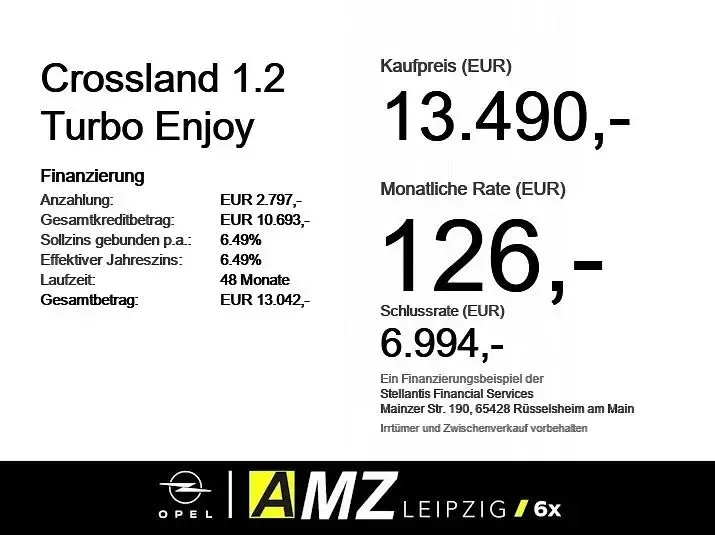 Gebraucht Opel Crossland Enjoy 110 PS (80 kW) 2023 Weiß SUV