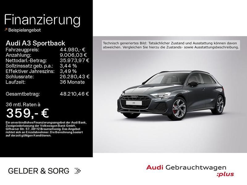 Daytonagrau perleffekt Gebraucht 2025 Audi A3 Sportback e-tron S-Line Kleinwagen | 44.980 € - Bild 1/4