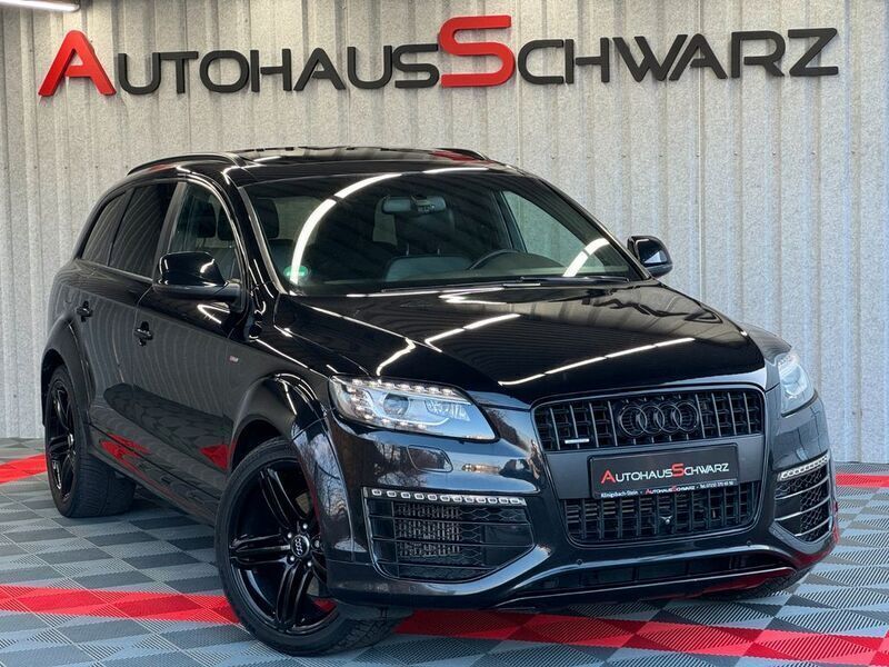 Orcaschwarz metallic Gebraucht 2015 Audi Q7 S-Line SUV | 26.990 € (Teuer) - Bild 1/4