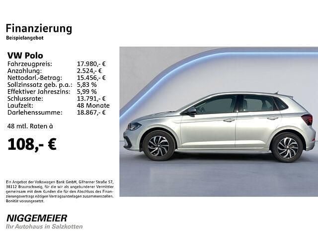 Usata VW Polo Life 95 CV (69 kW) 2024 Argento Utilitaria