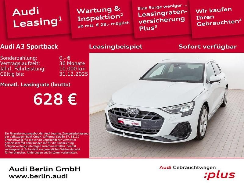 Daytonagrau perleffekt Gebraucht 2025 Audi A3 Sportback e-tron S-Line Kleinwagen | 47.400 € - Bild 1/3
