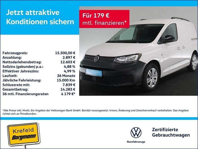 Candyweiß Gebraucht 2021 VW Caddy Van / Kleinbus | 15.500 € (Superpreis) - Bild 1/3