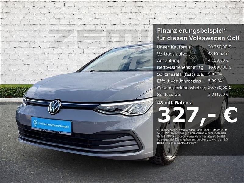 Grau Gebraucht 2020 VW Golf VII Life Limousine | 20.750 € (Fairer Preis) - Bild 1/4