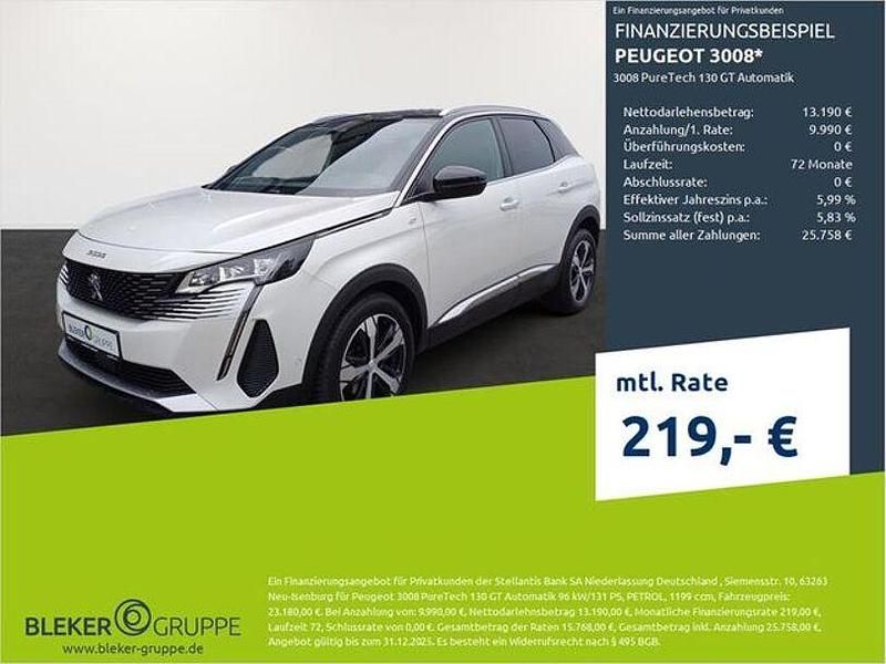 Perlmutt weiß Gebraucht 2023 Peugeot 3008 GT SUV | 21.980 € (Guter Preis) - Bild 1/3