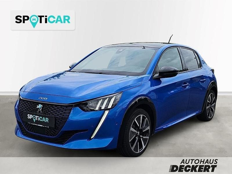 Blau Gebraucht 2021 Peugeot e-208 GT Kleinwagen | 17.390 € (Fairer Preis) - Bild 1/4