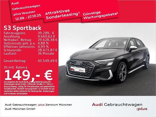 Mythosschwarz metallic Gebraucht 2024 Audi S3 Basis Limousine | 39.289 € (Guter Preis) - Bild 1/2