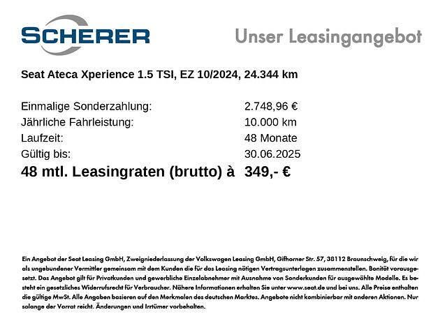 Gebraucht Seat Ateca Xperience 150 PS (110 kW) 2024 Magic schwarz metallic (metallic) SUV