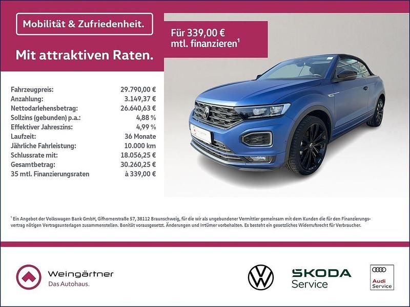 Gebraucht VW T-Roc Cabriolet Beats 150 PS (110 kW) 2022 Blau Cabrio