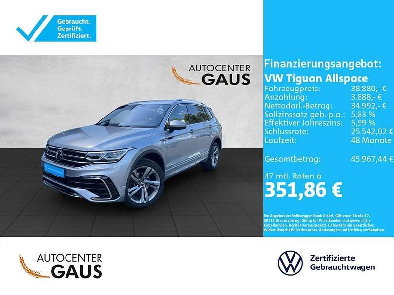 Silber Gebraucht 2023 VW Tiguan Allspace R-line SUV | 38.880 € (Etwas zu teuer) - Bild 1/4