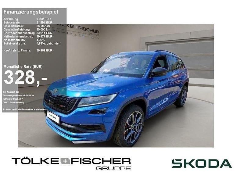 Blau Gebraucht 2020 Skoda Kodiaq RS SUV | 39.969 € (Teuer) - Bild 1/2