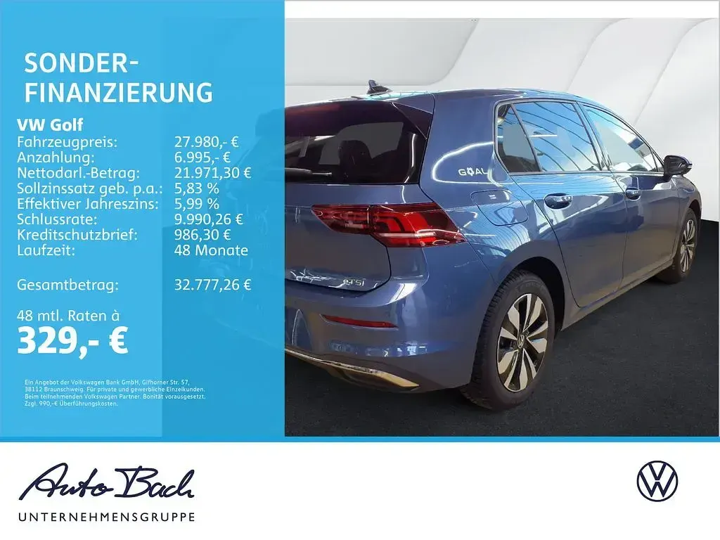 Gebraucht VW Golf VIII Goal 150 PS (110 kW) 2025 Blau Limousine