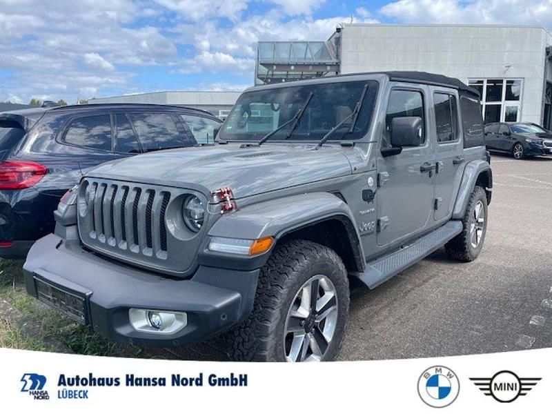 Grau / sting gray Gebraucht 2019 Jeep Wrangler Unlimited Sahara SUV | 24.555 € - Bild 1/4