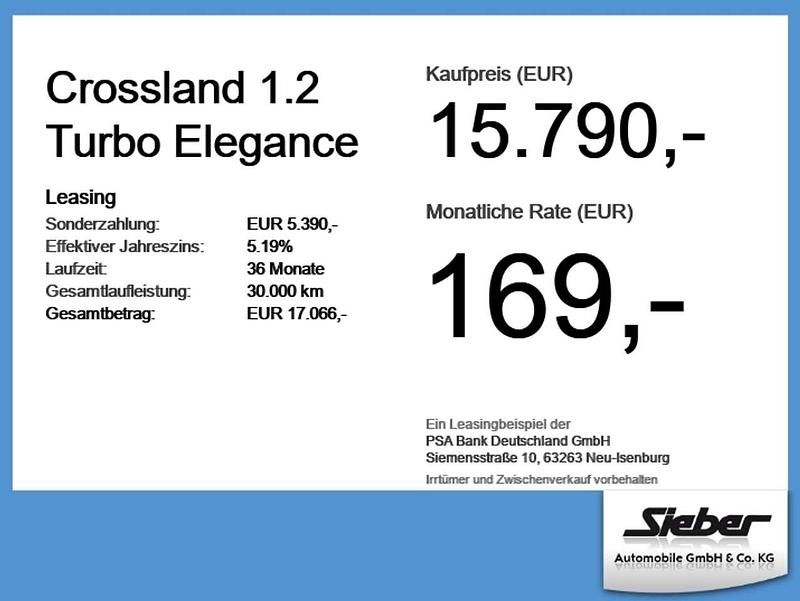 Usado Opel Crossland X Elegance 131 HP (96 kW) 2024 Preto SUV