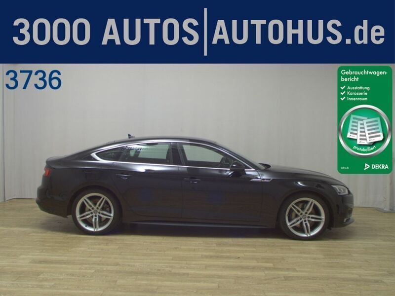 Mythosschwarz (metallic) Gebraucht 2019 Audi A5 S-Line Coupé | 19.450 € (Superpreis) - Bild 1/4