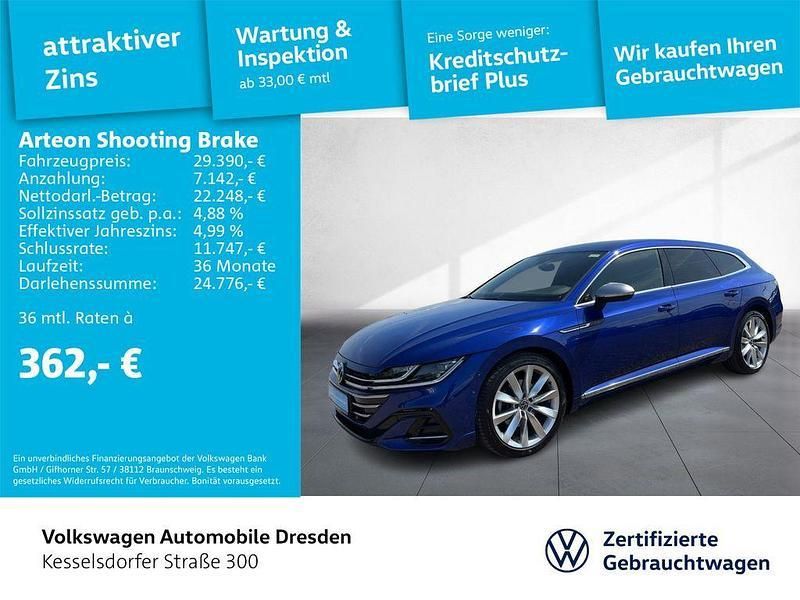 Blau Gebraucht 2022 VW Arteon R-line Limousine | 29.390 € (Superpreis) - Bild 1/4