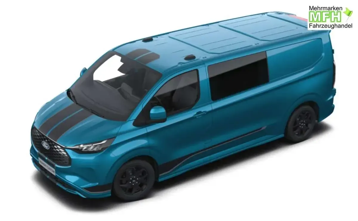 Neu Ford E-Transit Sport 160 kW (218 PS) 2026 Digital aqua blue metallic Van