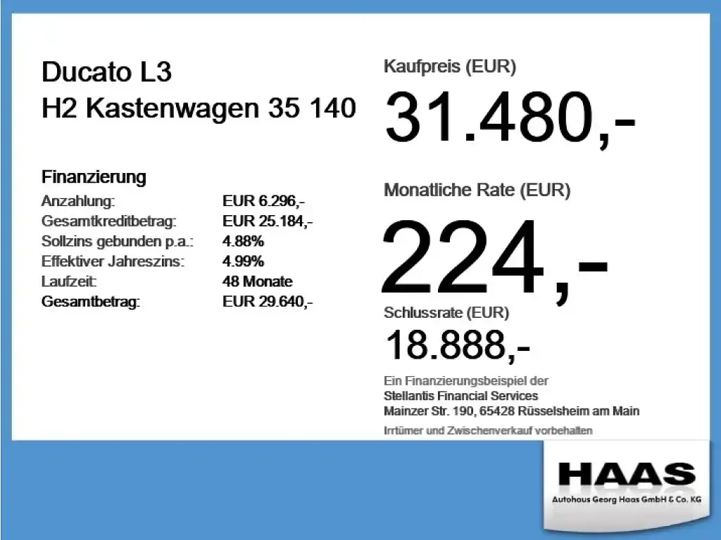 Gebraucht Fiat Ducato 140 PS (102 kW) 2025 Colore esterno (weiss (pastell)) Van