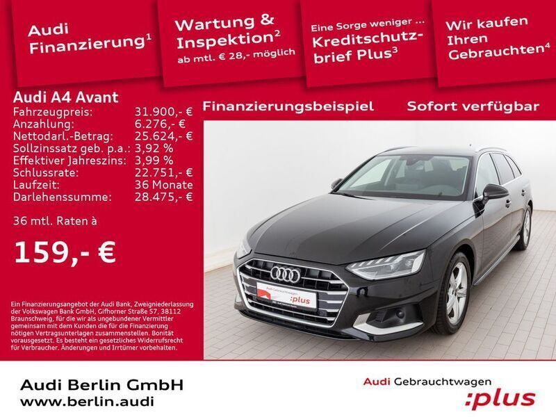 Mythosschwarz metallic Gebraucht 2023 Audi A4 Advanced Plus Kombi | 32.900 € (Fairer Preis) - Bild 1/3