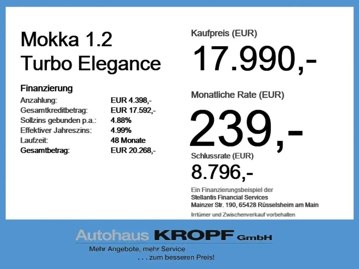 Gebraucht Opel Mokka Elegance 131 PS (96 kW) 2024 Lack weiss banquise/typ aussen SUV