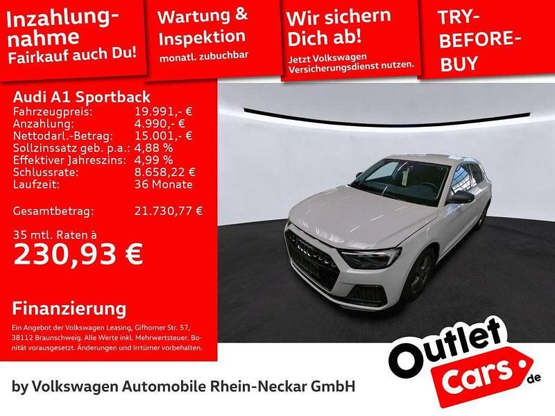 Weiß Gebraucht 2020 Audi A1 Sportback Advanced Kleinwagen | 19.991 € (Fairer Preis) - Bild 1/3