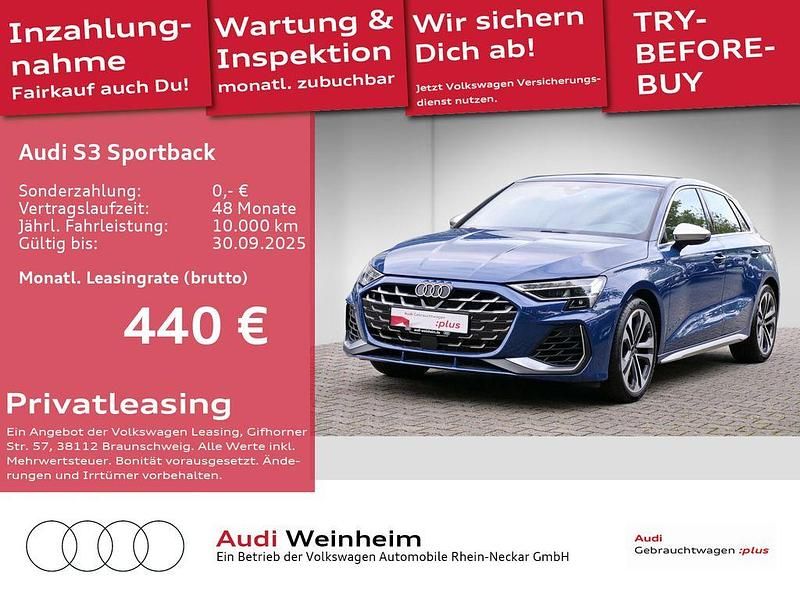 Blau Gebraucht 2024 Audi S3 Ambiente Limousine | 41.799 € (Superpreis) - Bild 1/3