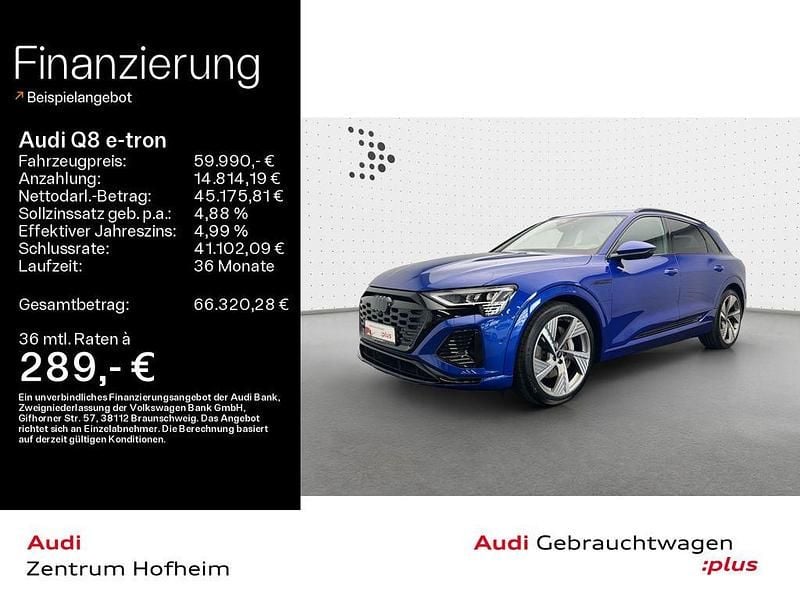 Ultrablau metallic Gebraucht 2023 Audi Q8 e-tron S-Line SUV | 59.990 € (Fairer Preis) - Bild 1/4